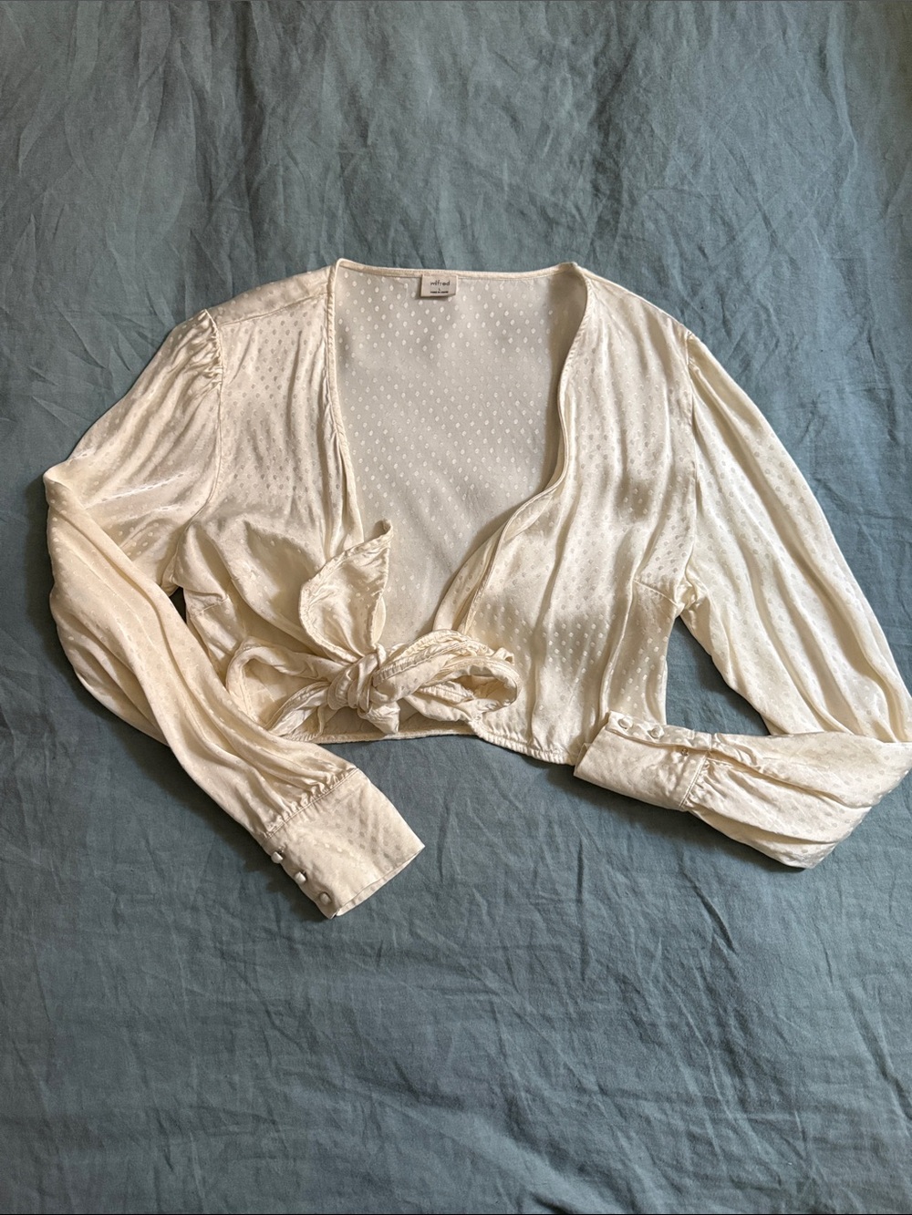 Aritzia Wilfred Tie Front Blouse